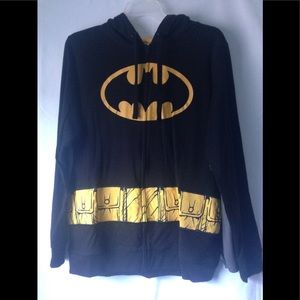 Men's Batman Character Hoodie sz L 42/44 Has cape